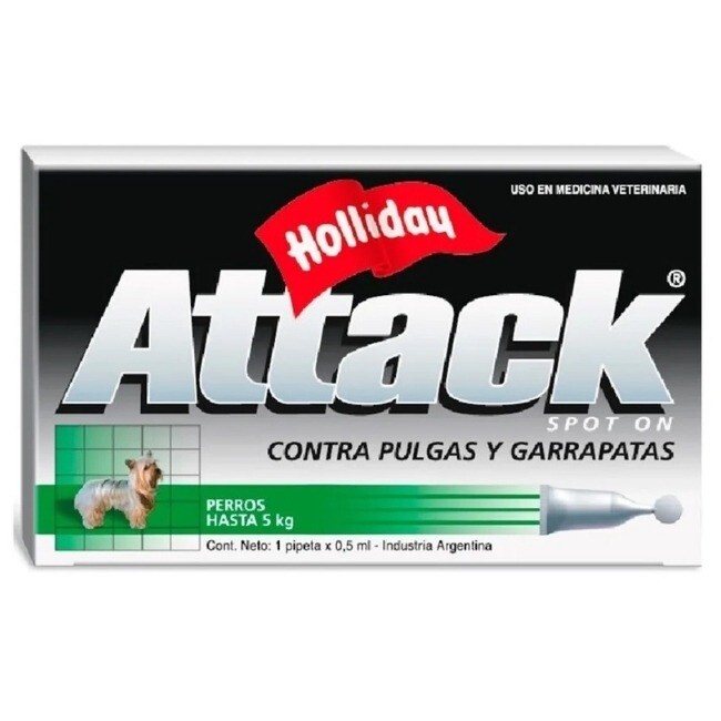 Antipulgas Attack 0 a 5 kg Para Perros