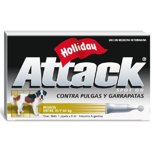 Antipulgas Attack 35 a 60 kg Para Perros