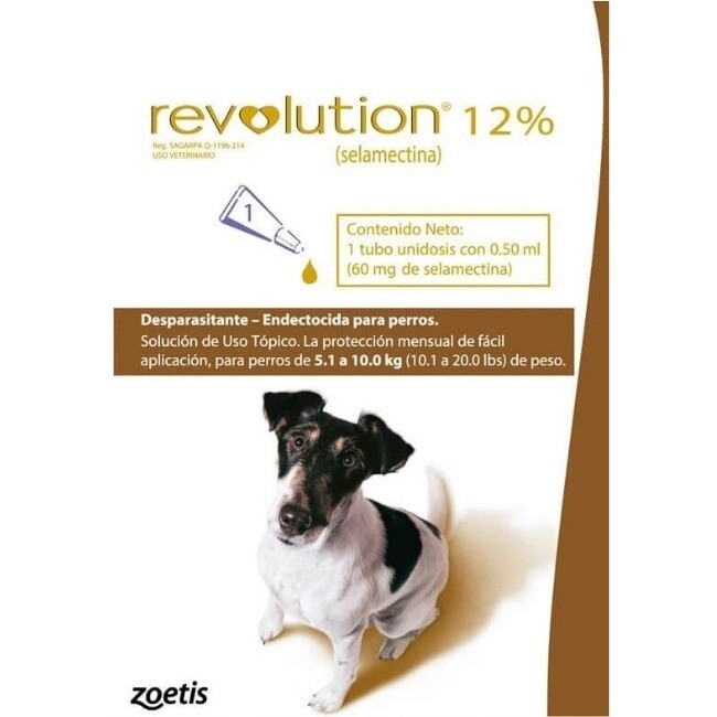 Antipulgas Revolution Café Para Perros de 5,1 a 10 kg