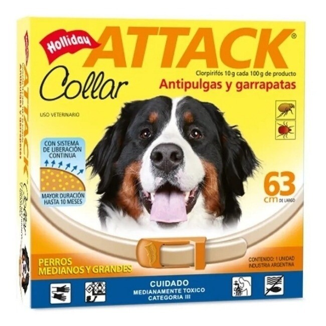 Collar Antipulgas Attack Para Perros 63 cm